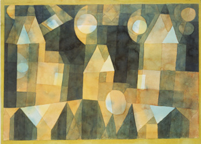 Three Houses and a Bridge Paul Klee